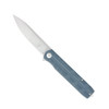 CobraTec Knives Kuzio Flipper Folding Knife - 3.75" D2 Drop Point Blade, Gray G10 Handles