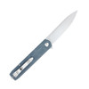 CobraTec Knives Kuzio Flipper Folding Knife - 3.75" D2 Drop Point Blade, Gray G10 Handles