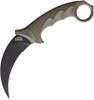 Cold Steel 49KST-DEBK Steel Tiger Karambit Fixed - 4.75" Black Blade, Desert Earth Griv-Ex and Kray-Ex Handles, Secure-Ex Sheath