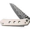 Civivi Snecx Vision FG Superlock Folding Knife - 3.54" Damascus Reverse Tanto Blade, Ivory G10 Handles - C22036-DS1