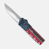 CobraTec Lightweight American Flag OTF Knife - 3.25 inch D2 Steel Blade