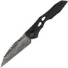 Kershaw Launch 13 AUTO Folding Knife - 3.5" Damascus Wharncliffe Blade, Black Anodized Handles - 7650DAM