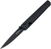 Boker Magnum Stereo Liner Lock Folding Knife - 3.15" 440A Black Plain Blade, Black G10 Handles - 01RY004