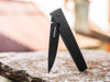 Boker Magnum Stereo Liner Lock Folding Knife - 3.15" 440A Black Plain Blade, Black G10 Handles - 01RY004