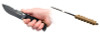 WildSteer ADVENTURER Survival Fixed Blade Knife - 4.6" N690Co Drop Point Blade, Black Paracord Handles, Black Polymer Sheath