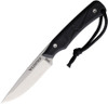 WildSteer Troll Fixed Blade Knife - 3.34" 14C28N Sandvik Drop Point Blade, Black Tactipren Tactipren Handles, Black Kydex Sheath