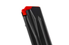 HK 40S&W 12 Round Magazine for the P2000/USP40 Compact - Finger Rest Extension, Red Follower, Black