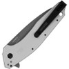 Kershaw Dividend Assisted Flipper Knife - 3" N690 and CPM-D2 Composite Bead Blasted Plain Blade, Gray Aluminum Handles