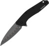 Kershaw Dividend Assisted Flipper Knife - 3" N690 and CPM-D2 Composite Bead Blasted Plain Blade, Black Aluminum Handles