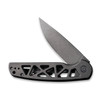 CIVIVI Knives Perf Flipper Knife - 3.12" Nitro-V Black Stonewashed Drop Point Blade and Skeletonized Stainless Steel Handles, Frame Lock - C20006-B