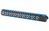 Leapers, Inc. - UTG - UTG PRO,  M-Lok Super Slim Free Floating Rail Black/Blue 2-Tone Fits AR-15 - 15"