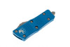 Microtech 238-10APBL Mini Troodon OTF AUTO - Knife 1.99" Apocalyptic Double Edge Dagger Blade, Blue Aluminum Handles