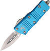 Microtech 238-10TQ Mini Troodon OTF AUTO - Knife 1.99" Stonewash Double Edge Dagger Blade, Turquoise Aluminum Handles