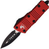 Microtech 238-1RD Mini Troodon OTF AUTO - Knife 1.99" Black Cerakote Double Edge Dagger Blade, Red Aluminum Handles