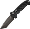 Gerber 06 AUTO Folding Knife - 3.8" S30V Black Plain Tanto Blade, Black Aluminum Handles - 30-001297