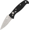 Spyderco Autonomy 2 AUTO Folding Knife - 3.5" LC200N Satin Plain Blade, Black G10 Handles - C165GP2