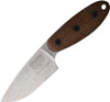 ESEE Knives Sencillo Fixed Blade Knife - 3" A2 Stonewashed Drop Point Blade, 3D Machined Brown Burlap Micarta Handles, Kydex Sheath - SENCILLO-A2