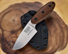 ESEE Knives Sencillo Fixed Blade Knife - 3" A2 Stonewashed Drop Point Blade, 3D Machined Brown Burlap Micarta Handles, Kydex Sheath - SENCILLO-A2