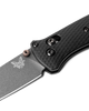 Benchmade Bailout AXIS Folding Knife - 3.38" CPM-M4 Tungsten Gray Tanto Plain Blade, Black Aluminum Handles - 537GY-03