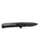 Benchmade Casbah AUTO Folding Knife - 3.4" Black S30V Partially Serrated Drop Point Blade, Black Textured Grivory Handles