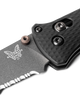 Benchmade 537SGY-03 Bailout AXIS Folding Knife - 3.38" CPM-M4 Tungsten Gray Tanto Combo Blade, Black Aluminum Handles