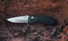 Benchmade Mini Griptilian AXIS Lock Folding Knife - 3.45" S30V Satin Drop Point Plain Blade, Black Noryl GTX Handles - 551-S30V
