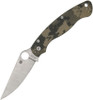 Spyderco Military 2 Compression Lock Folding Knife - 4" S30V Satin Plain Blade, Camo G10 Handles - C36GPCMO2