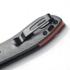 Vosteed Knives Mini Nightshade Folding Knife - 2.6" S35VN Black Stonewashed Kukri Blade, Carbon Fiber Handles, Orange Accents, AXIS/Crossbar Lock - MNNS26SPK