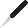 D Rocket Designs Mid-Tech Zulu Spear OTF AUTO Knife - 2.75" M390 Satin Double Edge Dagger Blade, Black Aluminum Handles