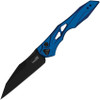 Kershaw Launch 13 AUTO Folding Knife - 3.5" CPM-154 Black Wharncliffe Blade, Blue Anodized Handles - 7650BLU