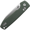 Vosteed Cutlery Raccoon Folding Knife - 3.25" 14C28N Stonewashed Drop Point Blade, Green Canvas Micarta Handles