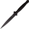 Begg Knives Steelcraft Series Filoso Dagger Fixed Blade Knife - 6" 1095 Black PVD Double Edge Dagger Blade, Milled Black Injection Molded Handles, Boltaron Sheath - BG026
