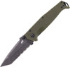 Schrade Beta Class Melee Assisted Folding Knife - 3.5" D2 Dark Stonewash Tanto Blade, OD Green G10 and Stainless Steel Handles, Frame Lock - 1159324