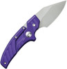 CIVIVI Knives Typhoeus Folding Push Dagger Fixed Blade Knife - 2.27" 14C28N Stonewashed Clip Point Blade, Purple G10 Handles, Leather Sheath - C21036-2