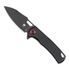 Cobratec Knives Wolverine Folding Knife - 3.125" Black Titanium Coated D2 Drop Point Blade, Black G10 Handles, Deep Carry Pocket Clip