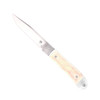 Cobratec Knives Trapper Hidden Release AUTO Folding Knife - 3.125" D2 Blade, White Bone Scales, Pocket Clip