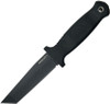 Demko Knives Armiger 4 Fixed Blade Boot Knife - 4.25" 80CrV2 Black Powder Coated Tanto Plain Blade, Black Thermal Plastic Rubber Handle, Full Tang, Kydex Sheath