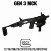 CAA MCK Gen 3 - CONVERSION KIT BLACK W/ STABILIZING BRACE - GLOCK 17 / 19 / 19X / 20 / 21 / 22 / 23 / 25 / 31 / 32 / 45