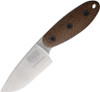 ESEE Knives Sencillo Fixed Blade Knife - 3" CPM-MagnaCut Stonewashed Drop Point Blade, 3D Machined Natural Burlap Micarta Handles, Kydex Sheath - ESEE-SENCILLO-M