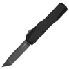 Kershaw Livewire OTF AUTO Knife - 3.3" CPM-MagnaCut BlackWashed Tanto Blade, Black Aluminum Handles, Reversible Clip - 9000T