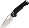 SRM Knives 238X Folding Knife - 3.62" D2 Satin Blade, Black G10 handle, Mono Chasis, Axis Lock