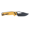 SRM Knives 238X Folding Knife - 3.62" D2 Black Stonewash Blade, Yellow G10 handle, Mono Chasis, Axis Lock