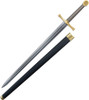 Legacy Arms Excalibur Sword of Power - 34" 5160 Carbon Steel Blade, Brass Cross Guard and Pommel, Leather Wrapped Scabbard