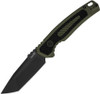 Kershaw 7105OLBLK Launch 16 AUTO Folding Knife - 3.45" CPM-M4 Black Cerakote Tanto Plain Blade, Olive Aluminum Handles with Trac-Tec Inlays, Reversible Clip