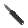 CobraTec California 929 OTF Knife - 1.75" D2 Stonwash Tanto Blade, Black Aluminum Handles, California Compliant