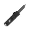 CobraTec California 929 OTF Knife - 1.75" D2 Stonwash Tanto Blade, Black Aluminum Handles, California Compliant