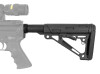 Hogue AR-15 / M16: OverMolded Collapsible Buttstock Assembly (Includes Mil-Spec Buffer Tube & Hardware) - Black