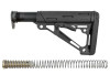 Hogue AR-15 / M16: OverMolded Collapsible Buttstock Assembly (Includes Mil-Spec Buffer Tube & Hardware) - Black