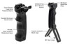 Leapers UTG Pro D-Grip with Quick Release Deployable Bipod - MNT-DG02Q