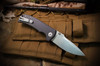 Spartan Blades Les George ASTOR Folding Knife - 3.625" CTS-XHP Stonewashed Blade, Textured Carbon Fiber/Black G10 Handles, Liner Lock - SFBL8CF